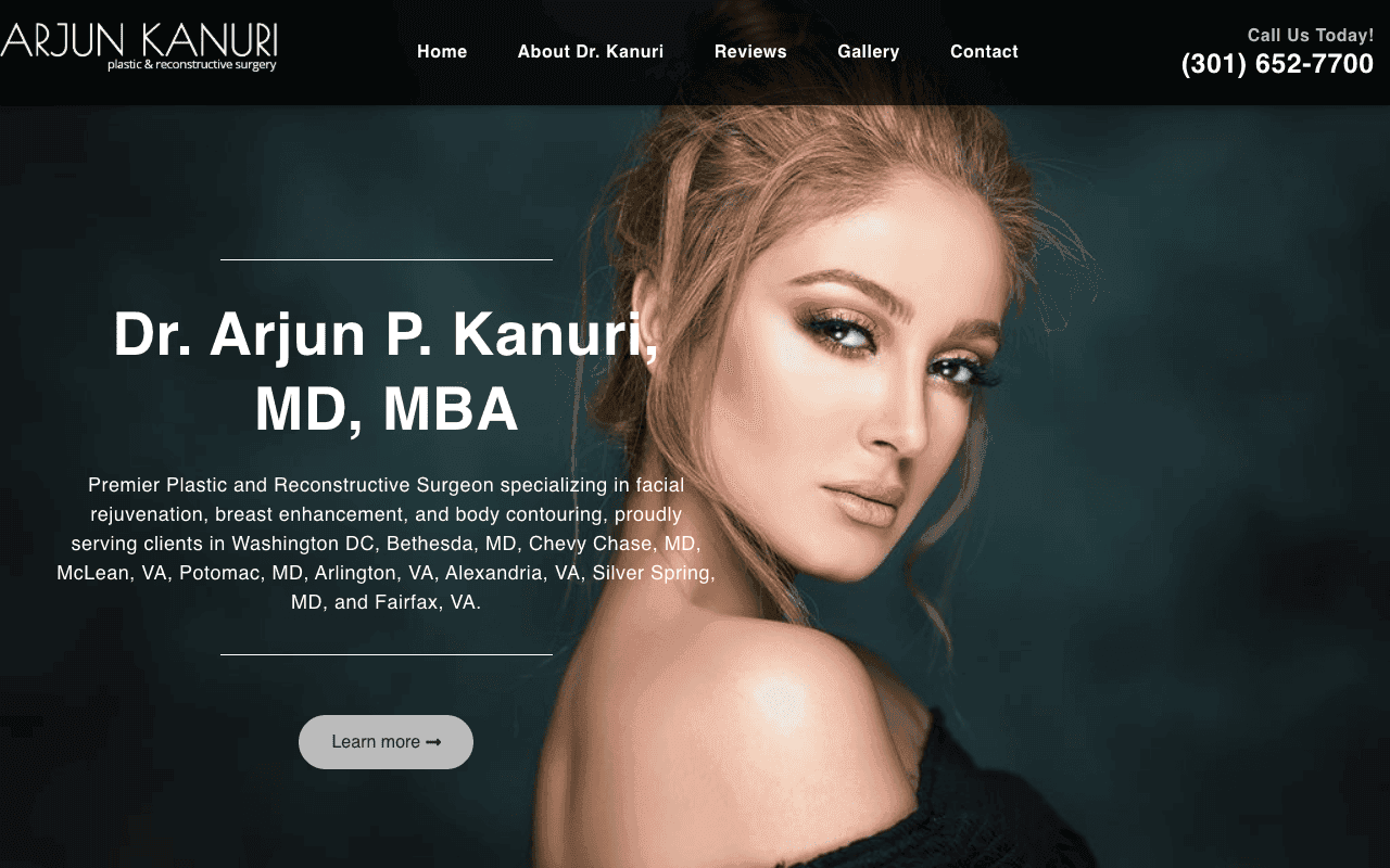 Dr. Arjun Kanuri website