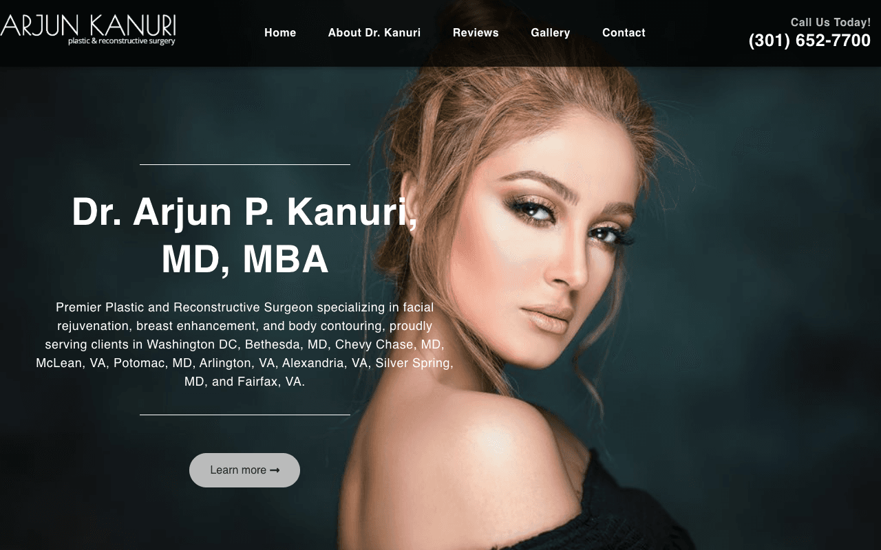 Dr. Arjun Kanuri website