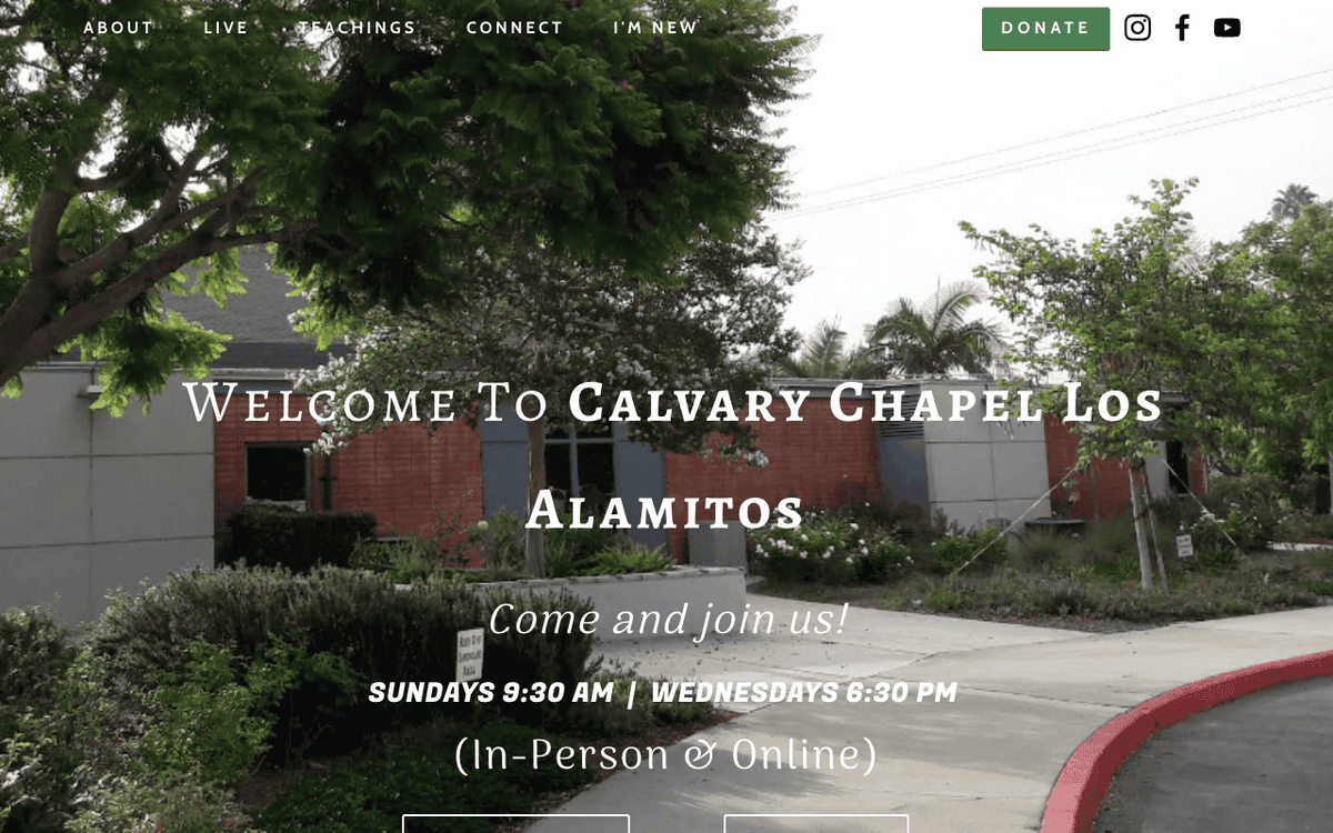 Calvary Chapel Los Alamitos website designed by CalTech Web