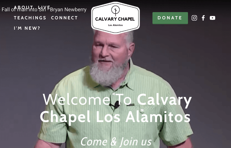 Calvary Chapel Los Alamitos website designed by CalTech Web