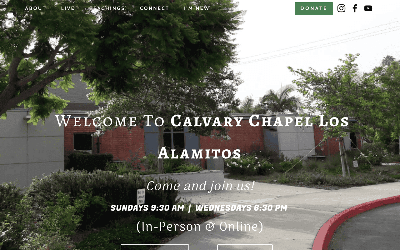 Calvary Chapel Los Alamitos website designed by CalTech Web