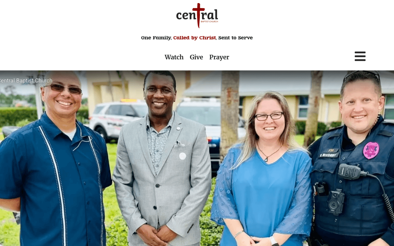 Central Baptist Church website redesigned by CalTech Web