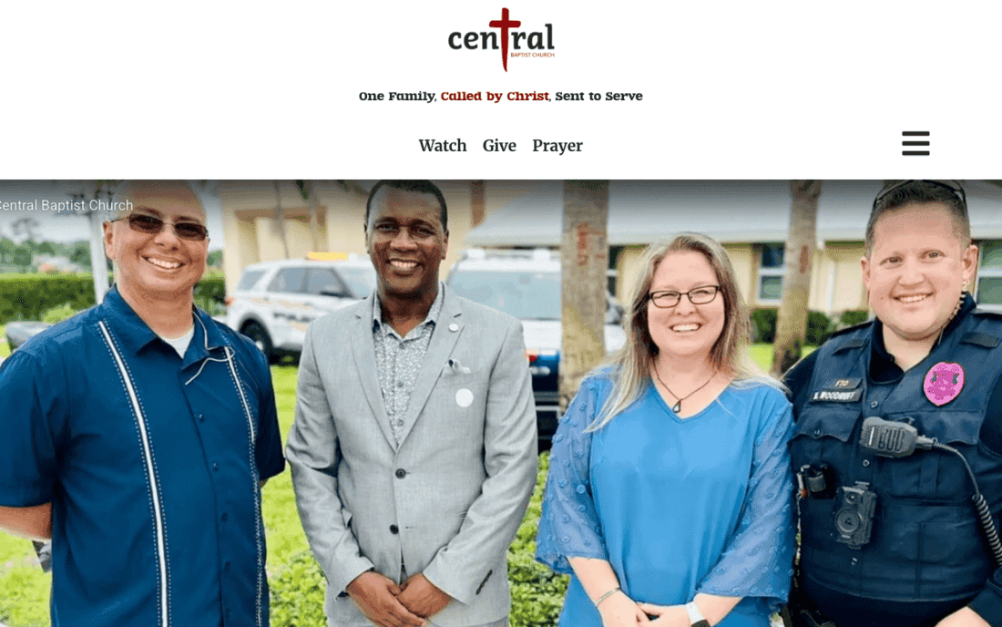 Central Baptist Church website redesigned by CalTech Web