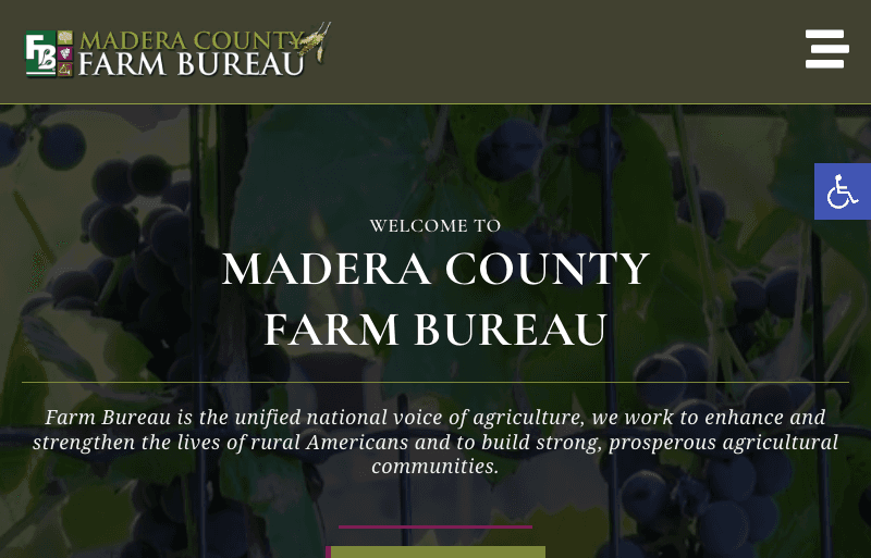 Madera County Farm Bureau website designed by CalTech Web