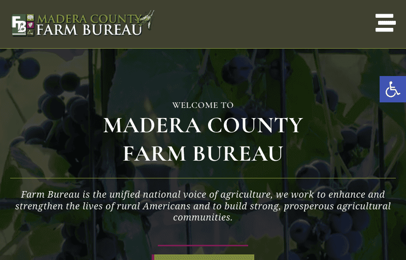 Madera County Farm Bureau website designed by CalTech Web