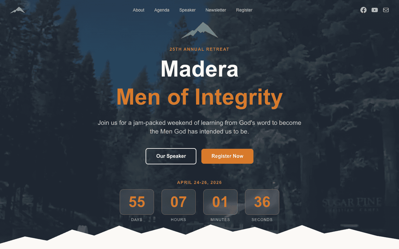 Madera Men of Integrity website designed by CalTech Web