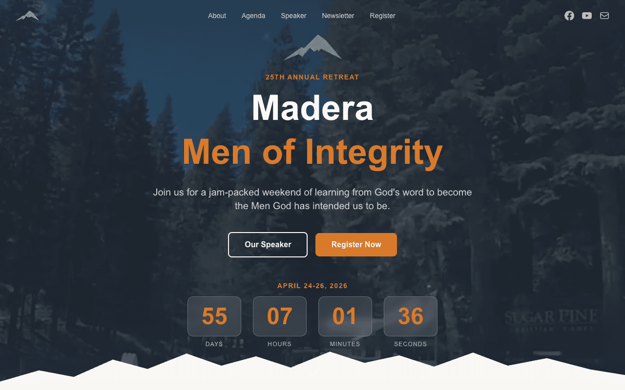 Madera Men of Integrity website designed by CalTech Web