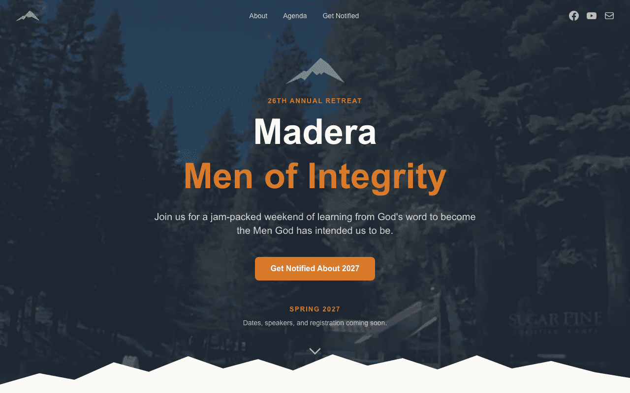 Madera Men of Integrity website designed by CalTech Web