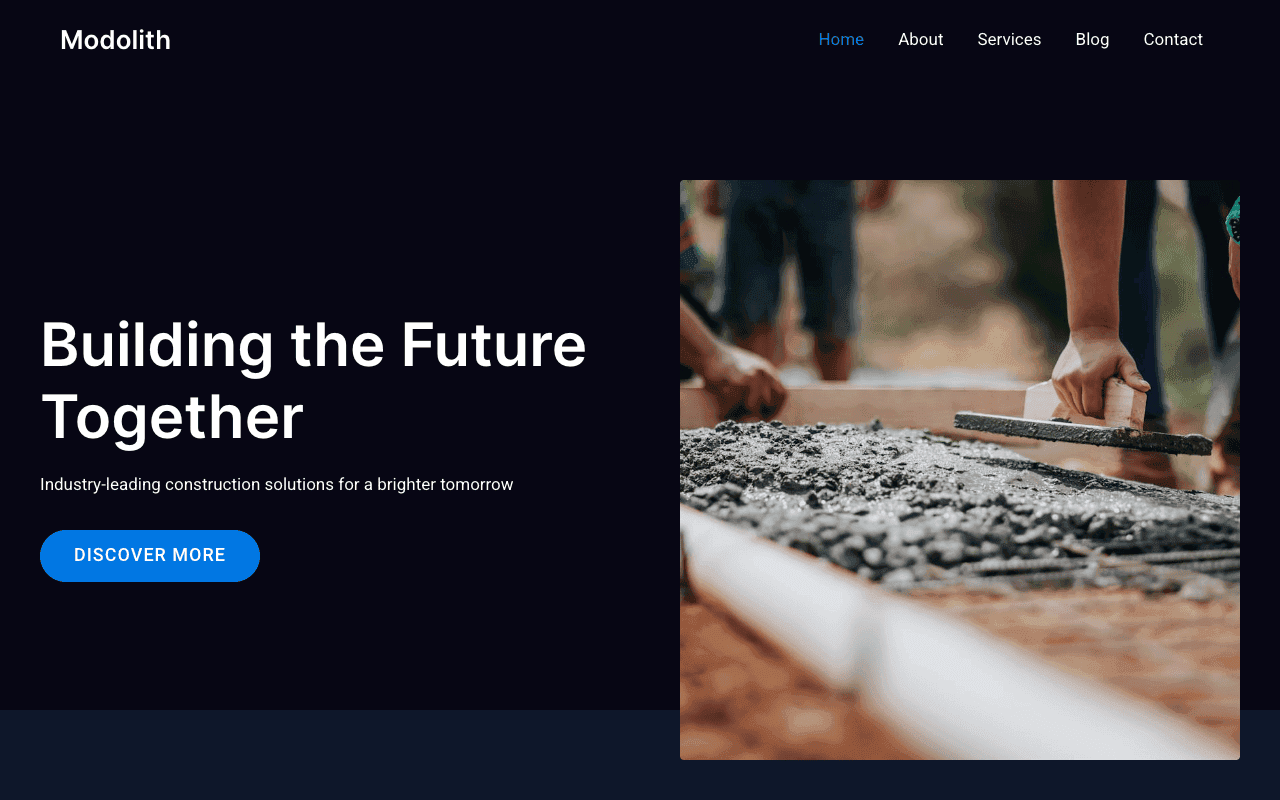 Modolith website before the redesign