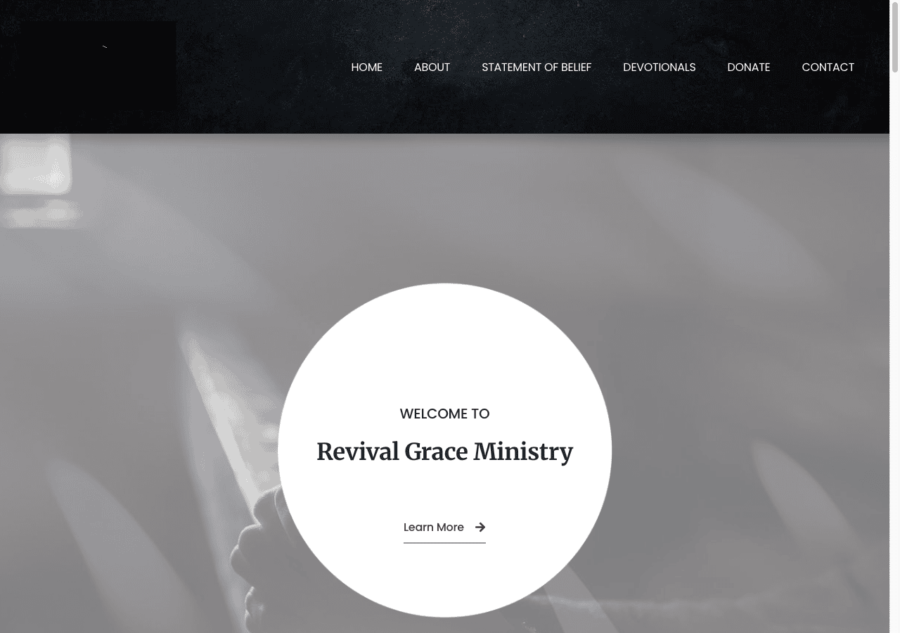 Revival Grace Ministry website designed by CalTech Web