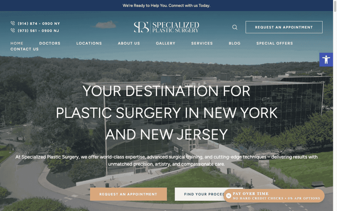 Specialized Plastic Surgery website by CalTech Web