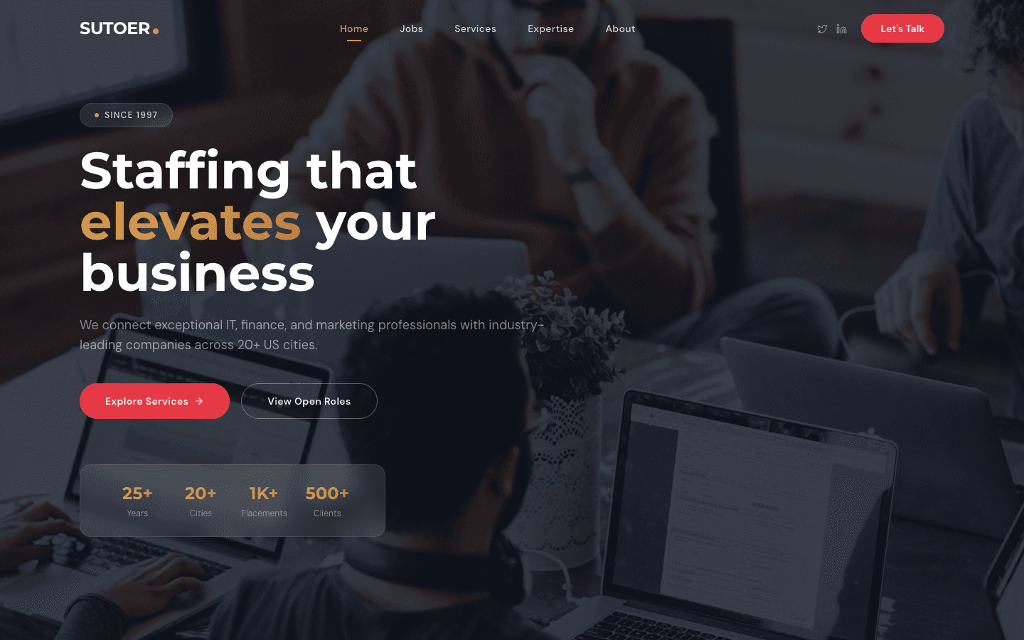 Sutoer Solutions website designed by CalTech Web